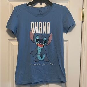 Disney Blue Stitch Ohana Short Sleeve Tee